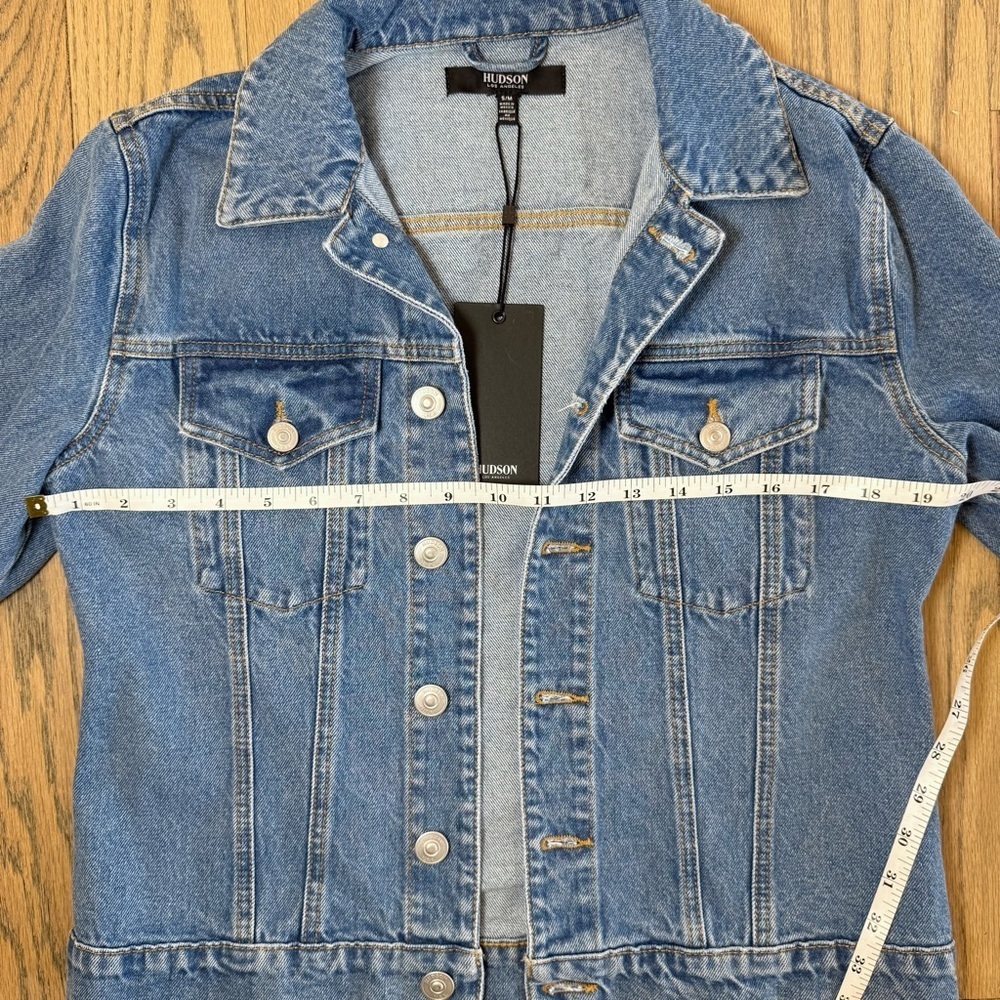 NWT Hudson Women’s Blue Trucker Denim Jacket Size Small/Medium - Picture 8 of 14